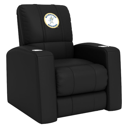 Dreamseat Relax Recliner with Milwaukee Brewers Cooperstown Primary Logo XZ418301RHTCDBLK-PSCOOP0125
